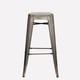 thumbnail image 1 of Taburete Piso Alto 77 cm Estilo Industrial Metal Plateado Apilable, 1 of 4