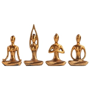 Bothyi - 4 Estatuas De Yoga Para Niña, Escultura De Meditación Para Decoración Espiritual