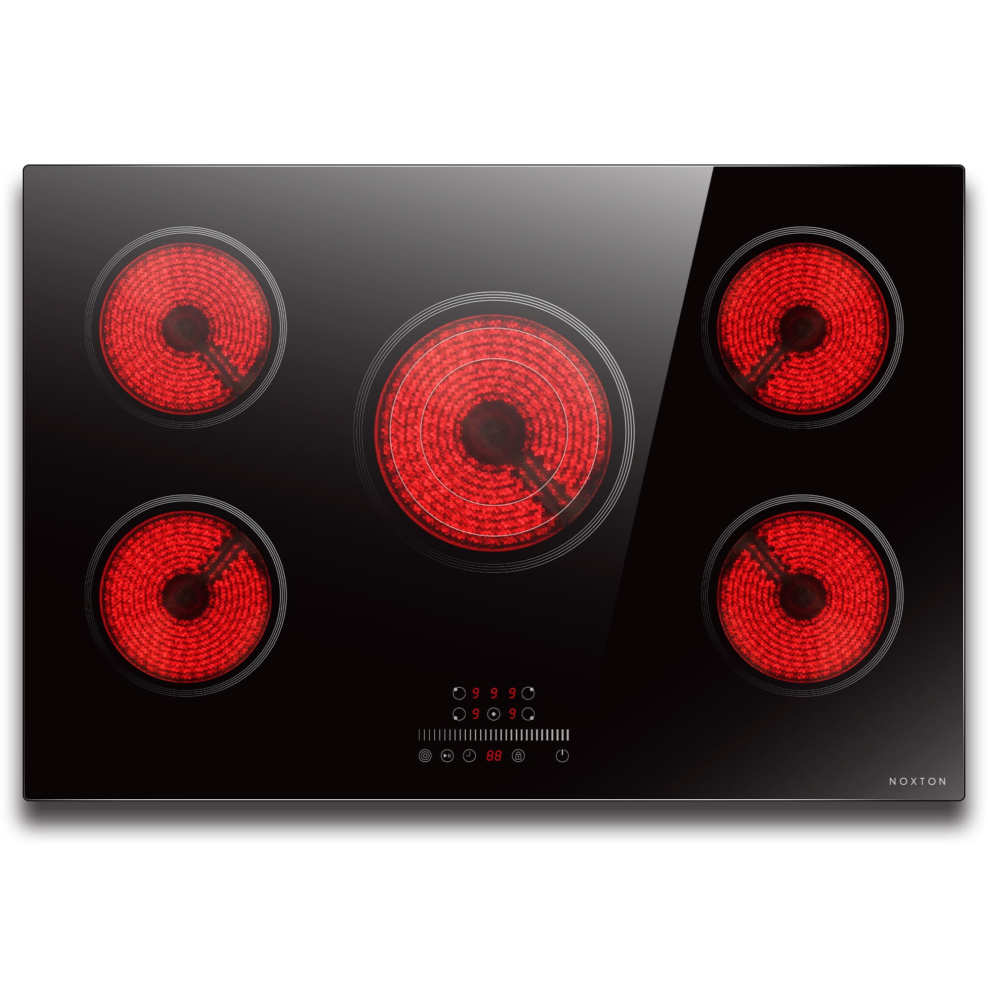Estufa Eléctrica Noxton 30 Cm 5 Quemadores Sensor Táctil 220 V