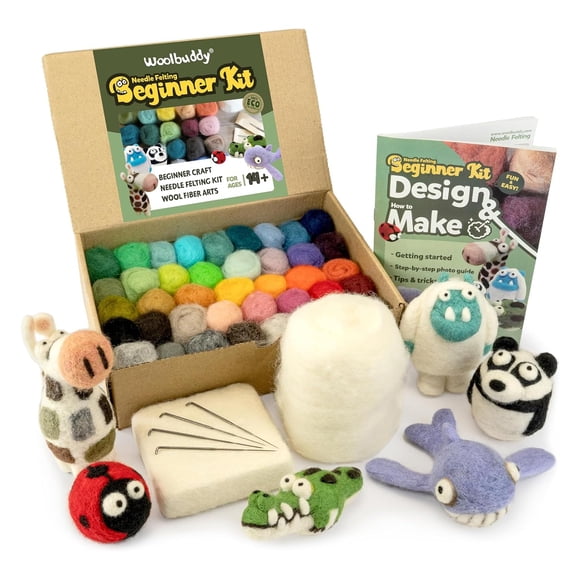 Kit de fieltro Woolbuddy 40 colores – Set para principiantes