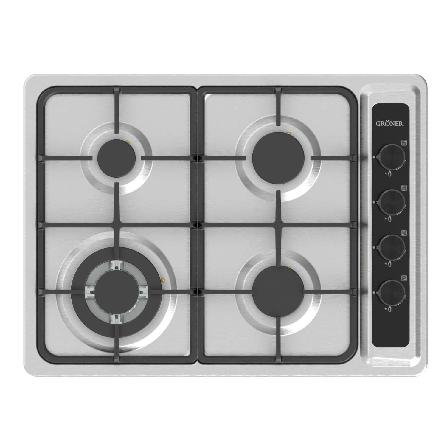 Groner - Encimera A Gas Inox Xs 4Q