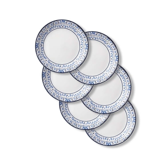Set de platos para ensalada Corelle Vitrelle de 23 cm, 6 piezas, resistentes a astillas