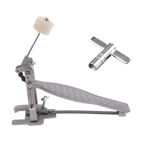 Pedal De Un Solo Pie Profesional Para Batería Electrónica Kits De Batería De Jazz Para Principiantes Argent