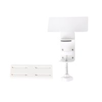 Magideal - Soporte Para Regleta De Enchufes, Montaje En Escritorio, Abrazadera Para Regleta, Soporte Ajustable Extraíble, Gestión Práctica De Cables Para Escrito Blanco