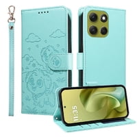 Funda Billetera Foxdock Compatible Con Motorola Moto G86 5G, Diseño Perrito Tierno, Ranuras Para Tarjetas Y Soporte Plegable
