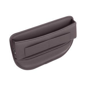 Magideal - Organizador Para Espacio De Asiento De Coche, Soporte Para Teléfono De Almacenamiento, Ranura De Cuero Pu, Relleno De Espacio, Organizador De Consola Marron Oscuro