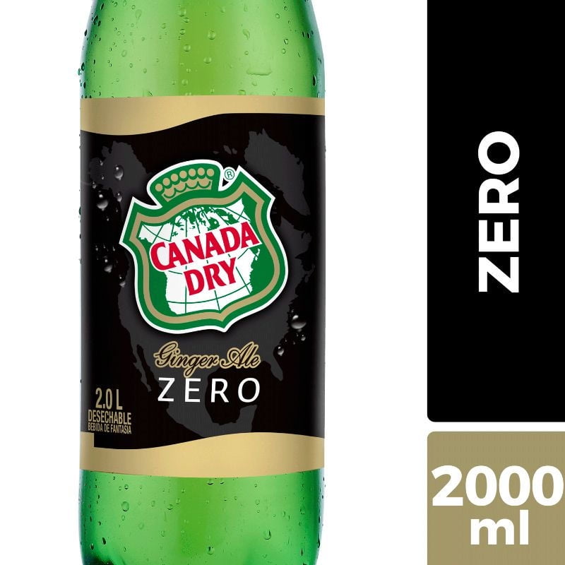 Bebida Ginger Ale Zero Botella 2 L Canada Dry