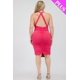 thumbnail image 5 of Vestido Mini Ajustado Fruncido con Espalda Cruzada y Escote Pronunciado, 5 of 5