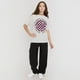 thumbnail image 4 of Polera Niña Teen Manga Corta Smiley Gris Melange Corona, 4 of 5