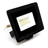 Drl - Foco Proyector Led Reflector 10W Ip65 Ik08 Luz Blanca Sec Negro Blanco Frío