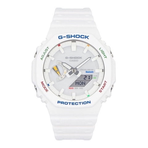 Casio - Reloj G-Shock Análogo Digital Correa De Resina Esfera Blanca Tough Solar Ga-B2100Fc-7A 200M Para Hombre