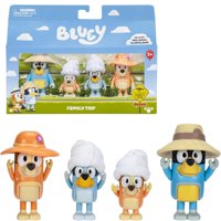 Bluey Pack 4 Figuras De 6 Cm. Viaje Familiar Celeste