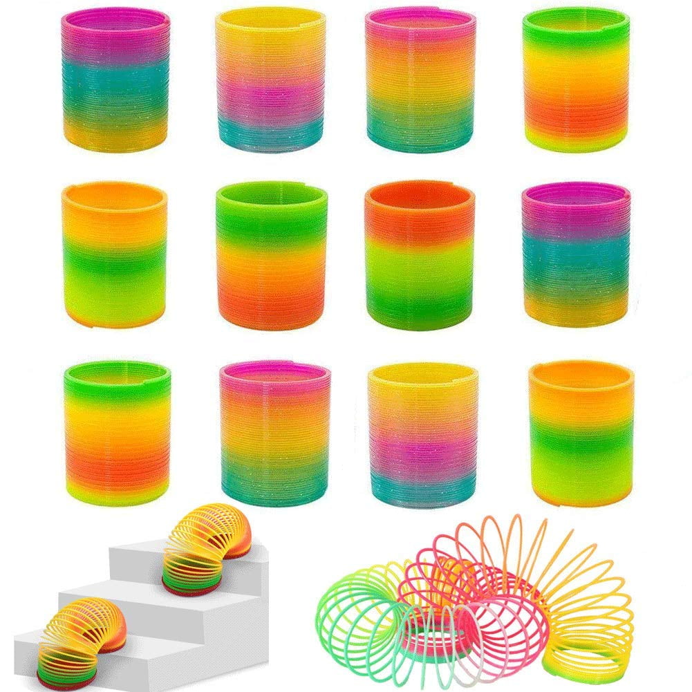Juguete De Plástico Colorido Rainbow Magic Spring Johouse, 12 Unidades