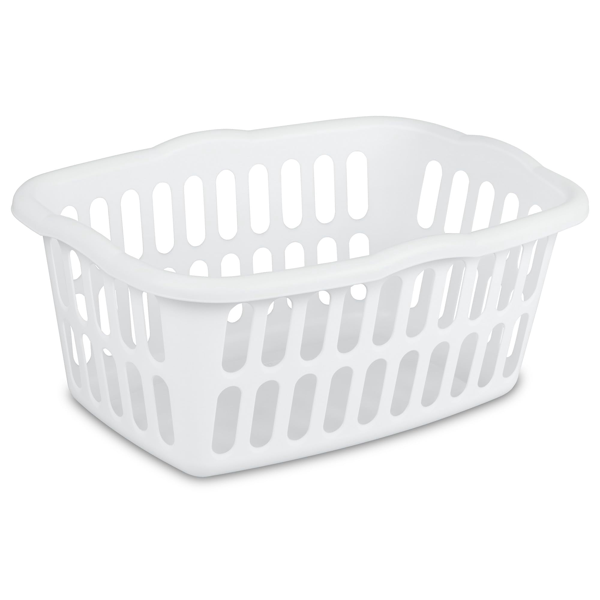 Cesta De Lavandería Sterilite Rectangular De 1,5 Bushel, Paquete De 12 Unidades, Color Blanco
