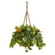 thumbnail image 1 of Planta artificial de bromelia y pothos casi naturales de 80 cm, 1 of 3