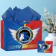 thumbnail image 3 of Bolsa de Regalo LOYUJI Grande 30x13x24 cm Conjunto Erizo Azul, 3 of 7