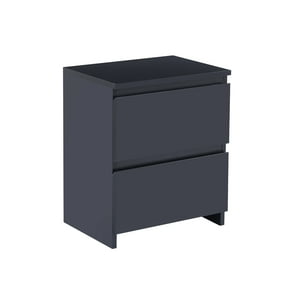 Klik Muebles - Velador Cajón Doble Minimal Oscuro 2.0