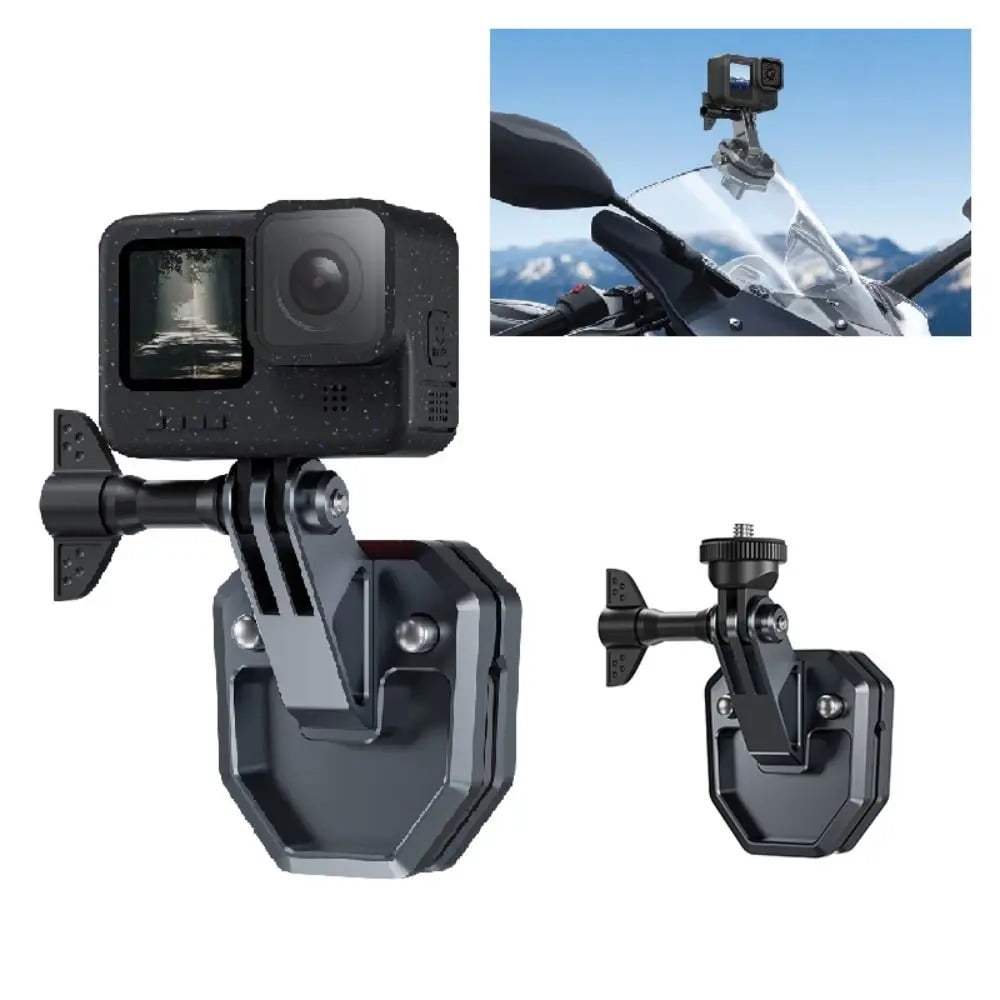 Telesin - Soporte Clip 180° De Parabrisas Moto Para Cámaras Deportivas