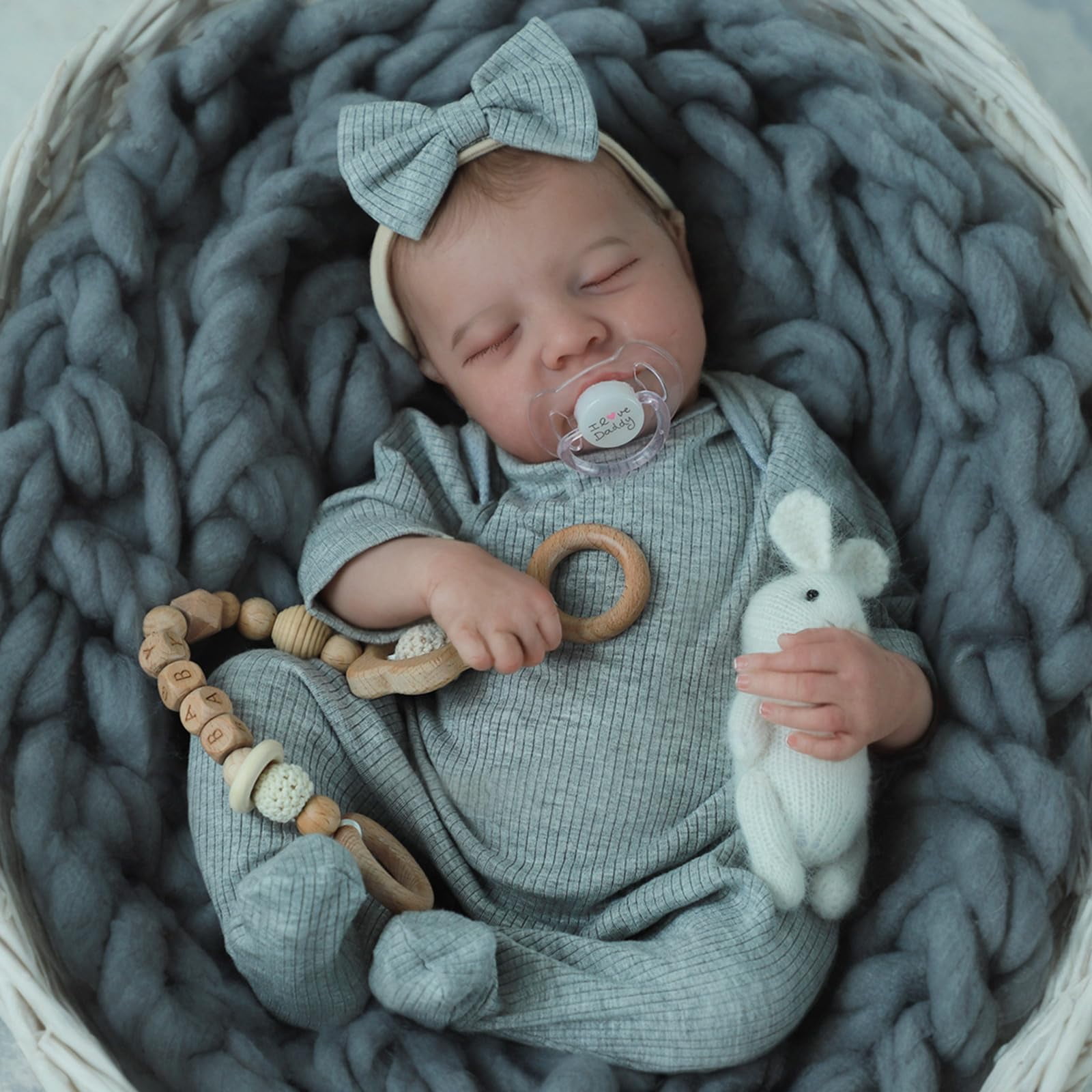 Muñeca Reborn Scom Realistic Silicona 45 Cm Niña