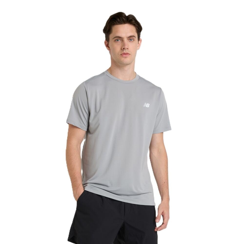 Camiseta New Balance Sport De Manga Corta Para Hombre, Color Gris Pizarra