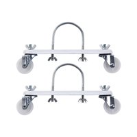 Magideal - Base De Marco De Rueda De Calentador Eléctrico, 2 Piezas, Universal, Suave Y Fácil De Mover, Longitud De 21Cm, Piezas De Reparación Con Accesorios De Rueda Blanca