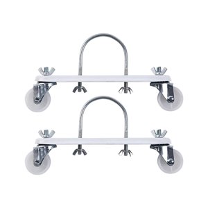 Magideal - Base De Marco De Rueda De Calentador Eléctrico, 2 Piezas, Universal, Suave Y Fácil De Mover, Longitud De 21Cm, Piezas De Reparación Con Accesorios De Rueda Blanca