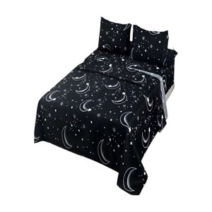Genérico - Juego De Sabanas 100% Algodon Plaza Y Media Negro C1