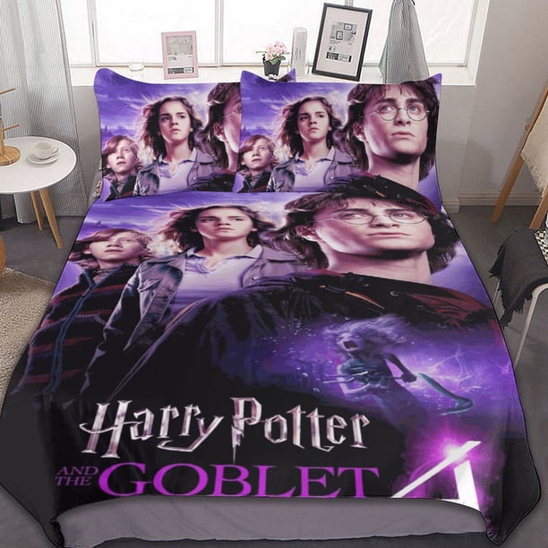Harry Potter 3-Piece Bedding Set Warm And Comfortable Soft Duvet Cover Bed Set for Boys Girls Kids Adult Bedroom All Season