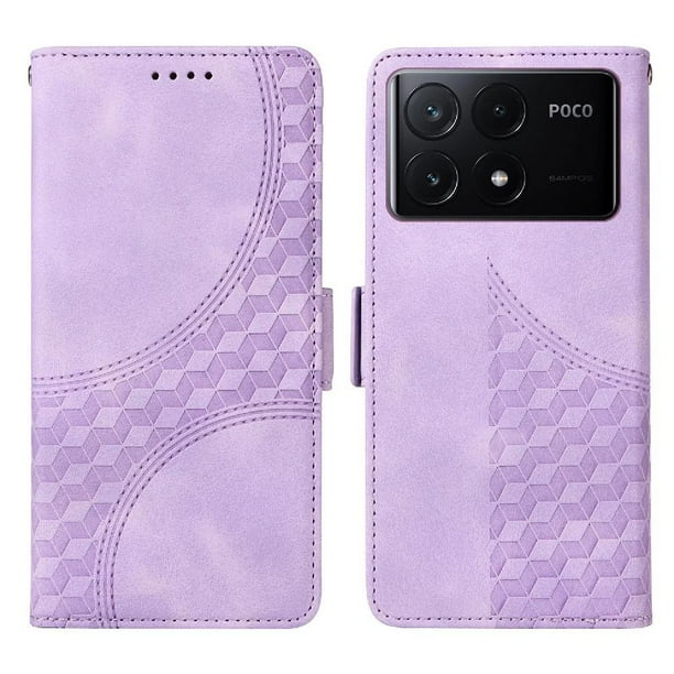Carcasa FOXDOCK Xiaomi Poco X6 Pro de cuero PU, diseño acolchado clásico, protección contra caídas y rayones