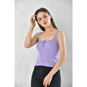 Home Fashion - Body Mujer Lila Con Cordon Sin Manga Talla S