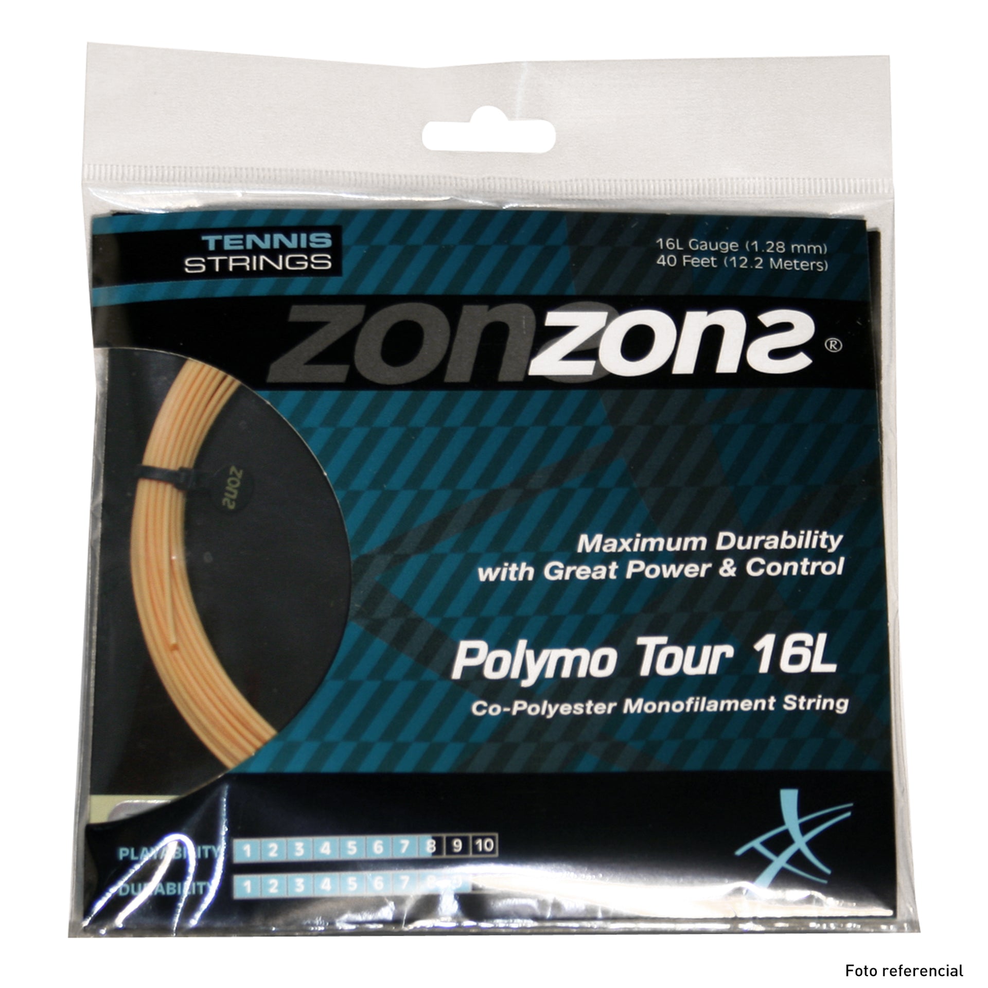 Set Cuerda Tenis Zons Polymo Tour 1.28 / 16L Oro