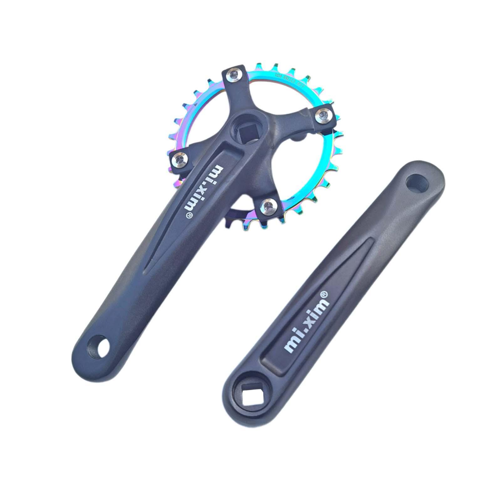 Magideal - Juego De Bielas De Una Sola Velocidad, Juego De Bielas Para Bicicletas De Montaña, 170 Mm, Con Piñón Estrecho, Ancho Y Plato Redondo De Repuesto (104 30T