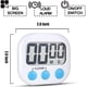 thumbnail image 2 of Temporizador digital de cocina (2 unidades), dígitos grandes, alarma fuerte, base magnética, temporizadores de cocina para hornear, color blanco., 2 of 6