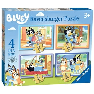 Rompecabezas Ravensburger Bluey 4 En Caja De 12, 16, 20, 24 Piezas