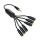thumbnail image 3 of Cable De Extensión De Audio De 3 5 Mm Negro Cable Trs A De 3 5 Mm Para Auriculares 6 Vías 3 5 Mm, 3 of 5
