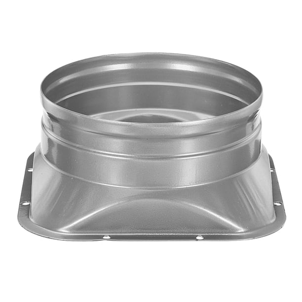 Uxcell Conector de Conducto de 6 Pulgadas Brida Cuadrada a Redonda Interfaz de Metal Tubería Recta Conducto de Aire