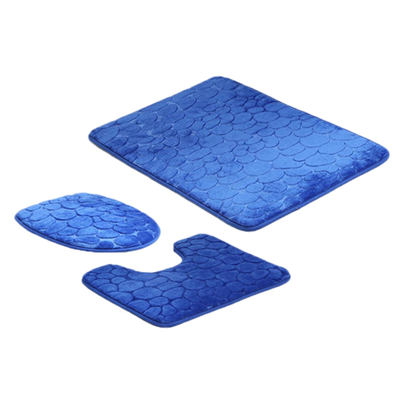 Magideal - De Alfombras De Cómodas Alfombra De Piso Alfombra De Antideslizante Alfombra Para Dormitorio Junto A , Azul Azul Oscuro