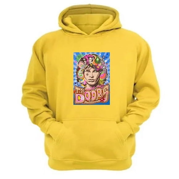 Polerón Canguro The Doors Amarillo Talla M Unisex