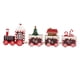 thumbnail image 3 of Juego De Decoración De Tren De Tren De Madera De Navidad Para Escritorio Al Aire Libre Rojo Blanco, 3 of 5