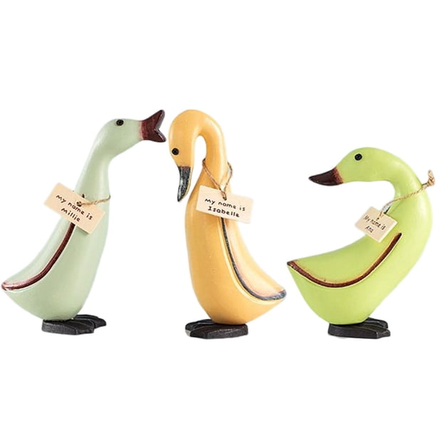 3 uds estatua de de madera escultura decorativa de animales artesanía Adorable figuritas de para gabinete decoración del hogar acentos regal