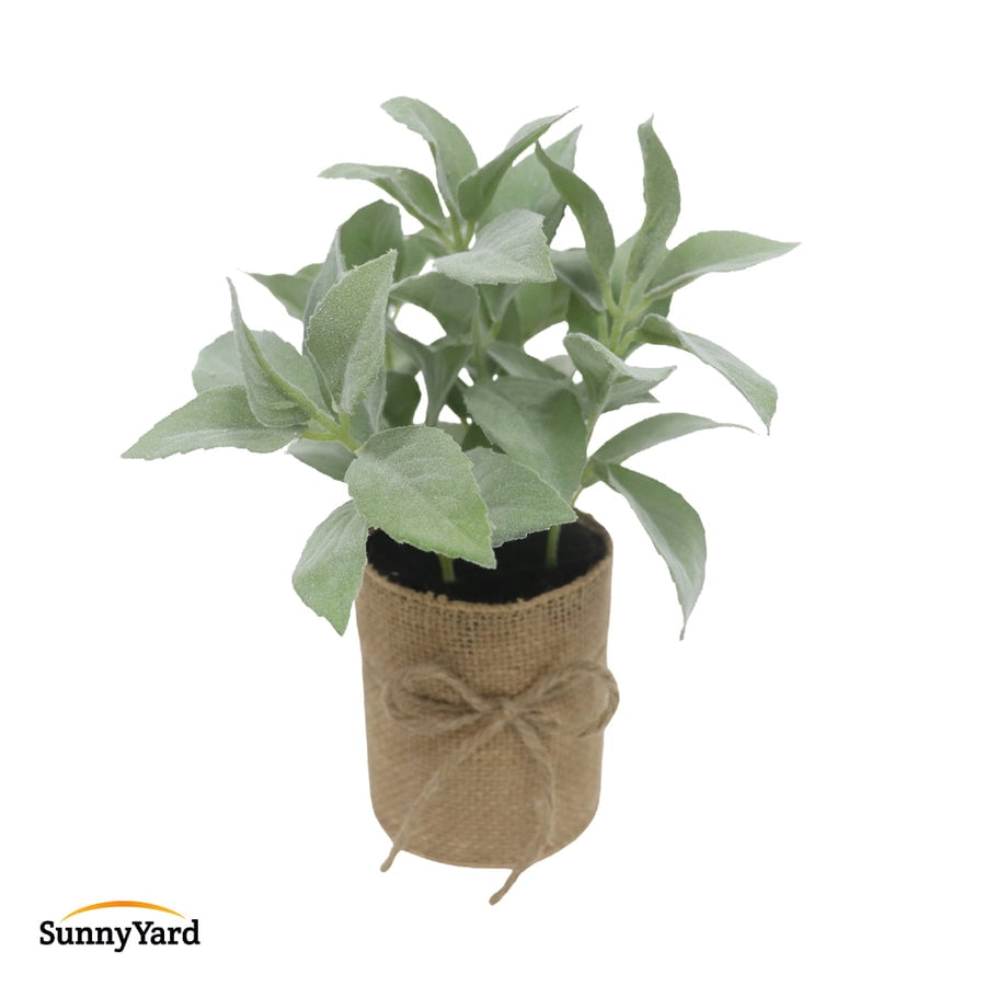 Kiosclub - Salvia Planta Artificial Con Macetero Decoración Sunnyyard