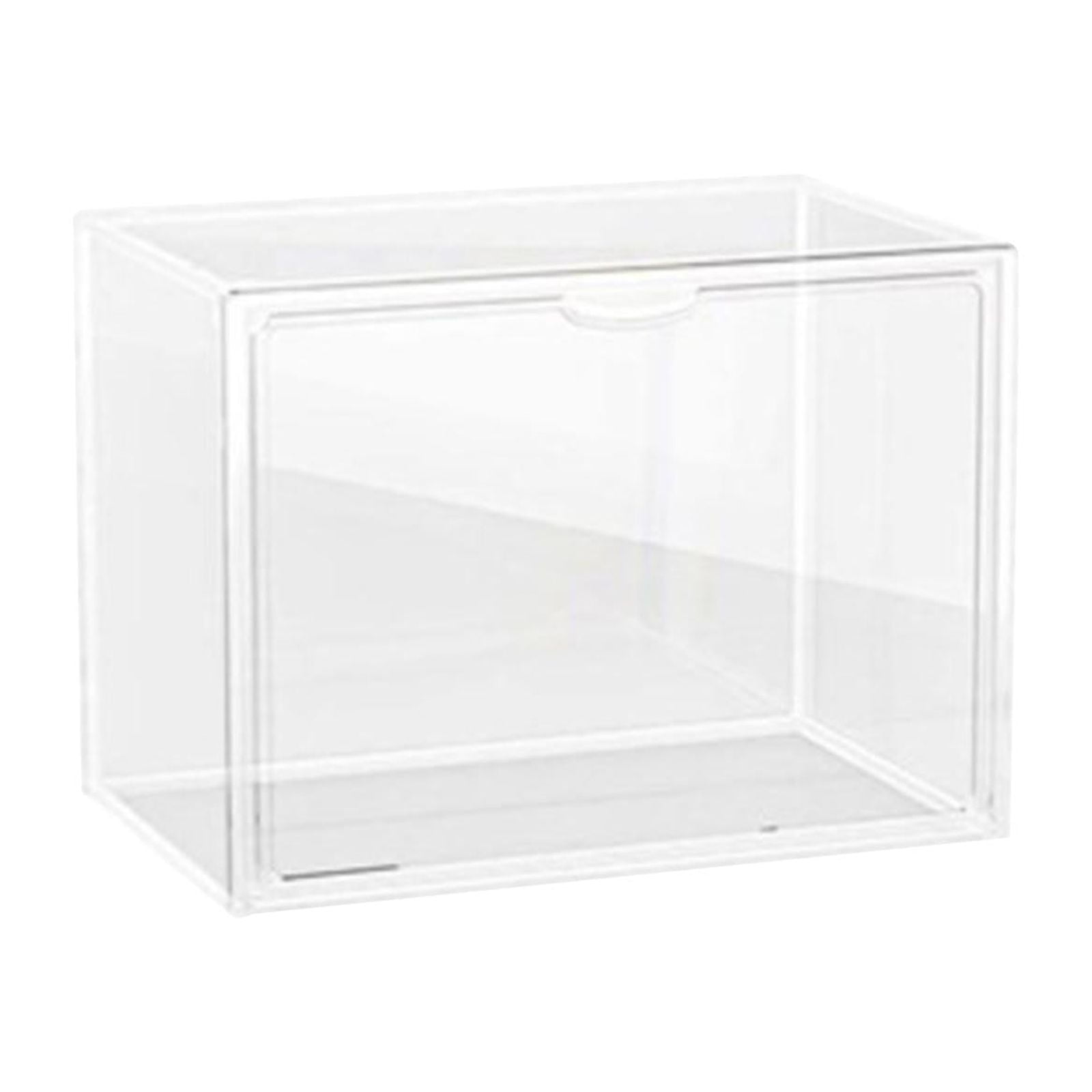 Magideal - Caja De Almacenamiento De Botas, Cajones Apilables, Caja De Exhibición, Organizador, Caja De Almacenamiento De Baloncesto Transparente Abierta Lateral