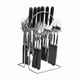 thumbnail image 1 of XmhyTop Juego de Cubiertos de Plata Negro 24 Piezas Flatware Set de Acero Inoxidable, Ideal para Familias y Eventos, 1 of 5