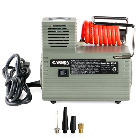 Bomba infladora de bolas eléctrica Cannon Sports con manómetro