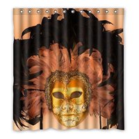 Pinghai - Cortina De Ducha Carnival Con Ganchos (167 X 183 Cm)