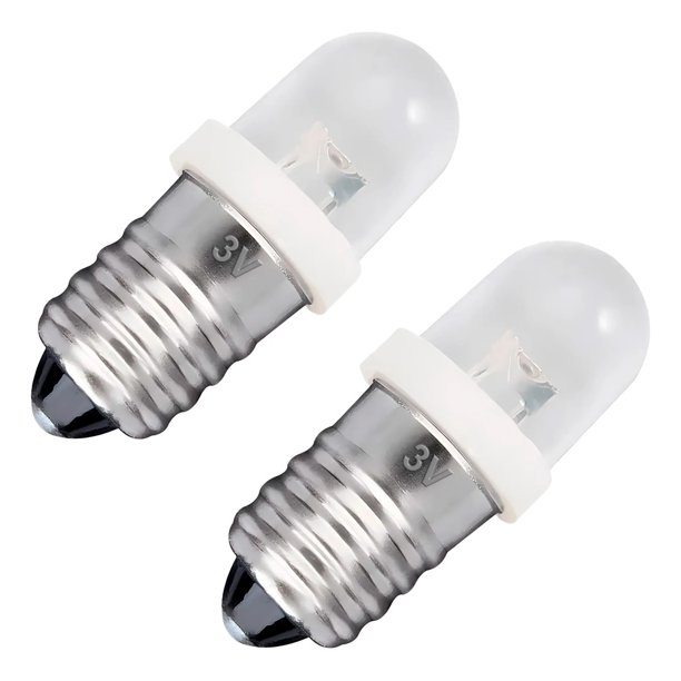 Pack 2pcs Ampolleta Led 3v o 6v e10 Proyecto Escolar Colores