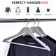 thumbnail image 2 of Juego de 10 perchas de calidad para ropa, madera curvada, gris, 2 of 9