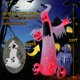 thumbnail image 5 of Fantasma de terror inflable HOPOCO de 12 pies con 3 cabezas de calavera para Halloween, 5 of 9