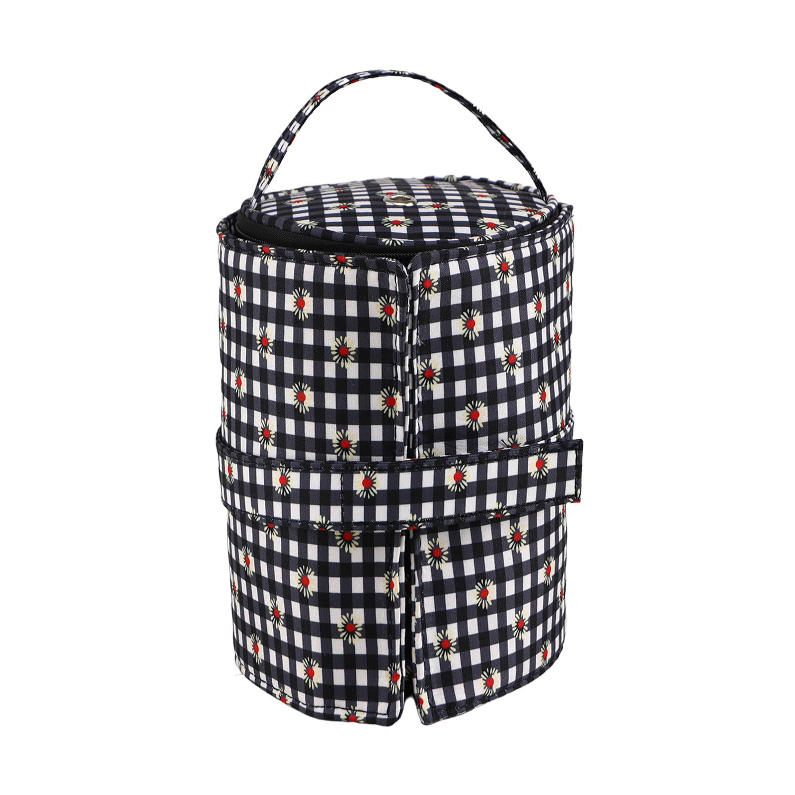 Bothyi - Bolsa De Tejer Con Cierre De Cremallera, Estuche Pequeño, Organizador De Hilo, Amantes De Tejer, Negro