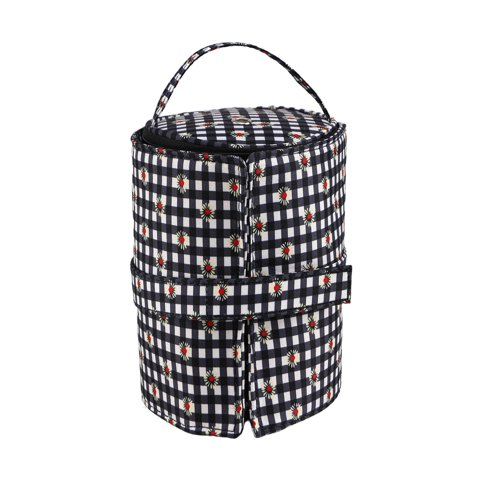 Bothyi - Bolsa De Tejer Con Cierre De Cremallera, Estuche Pequeño, Organizador De Hilo, Amantes De Tejer, Negro